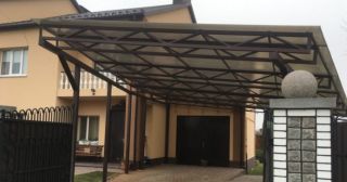 Прямые навесы из поликарбоната Якутск, цена от 3751 руб.